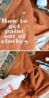 How to Get Paint Out of Clothes Once Dried & The Art of Creative Stain Removal Techniques